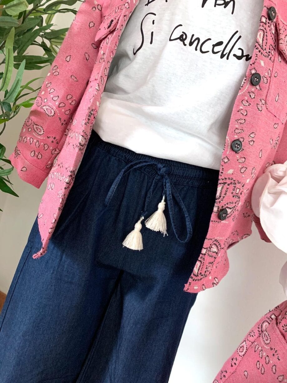 Shop Online Pantalone palazzo jeans morbido Souvenir Kids