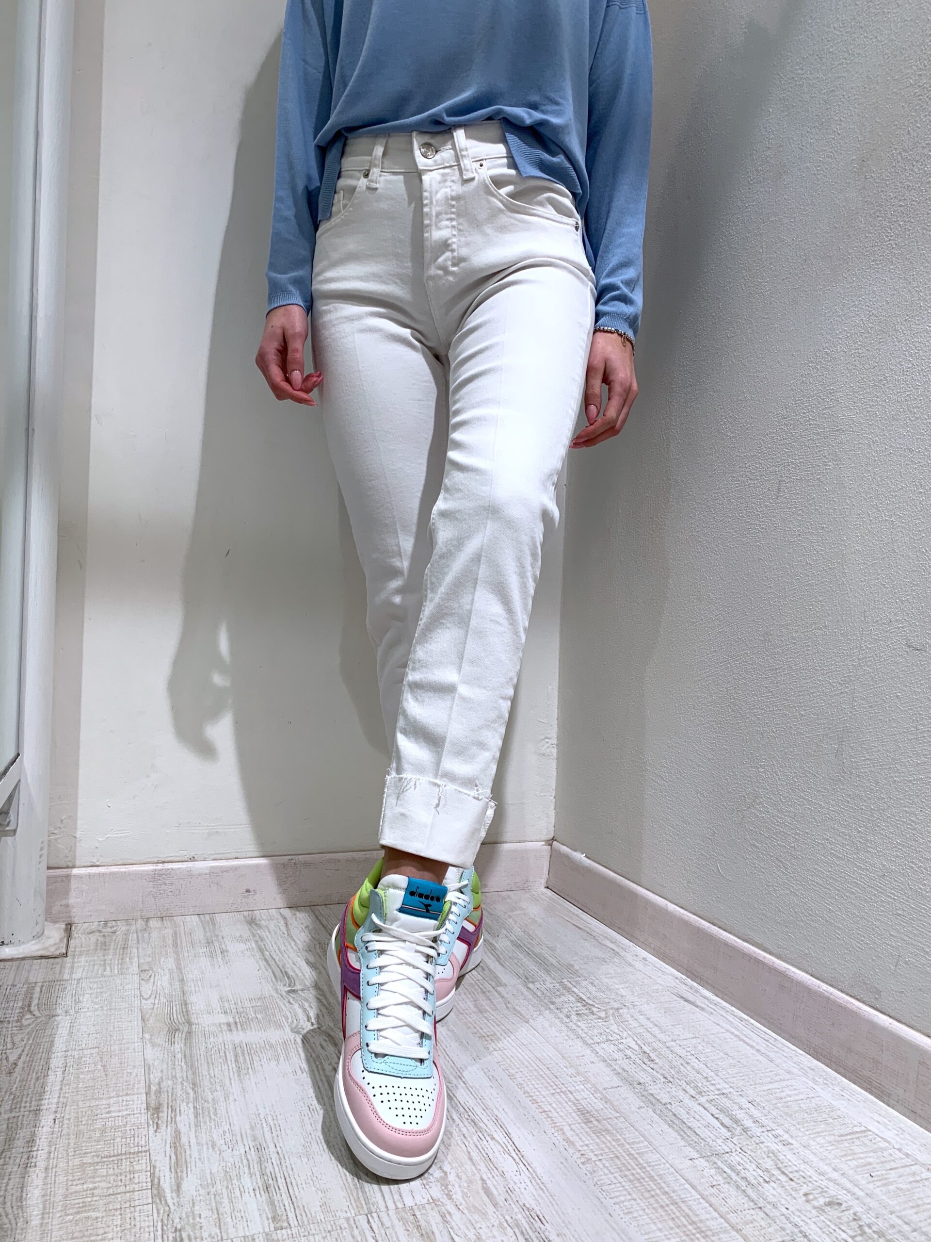 rovescia Store - Jeans bianco Scintille morbido Vicolo