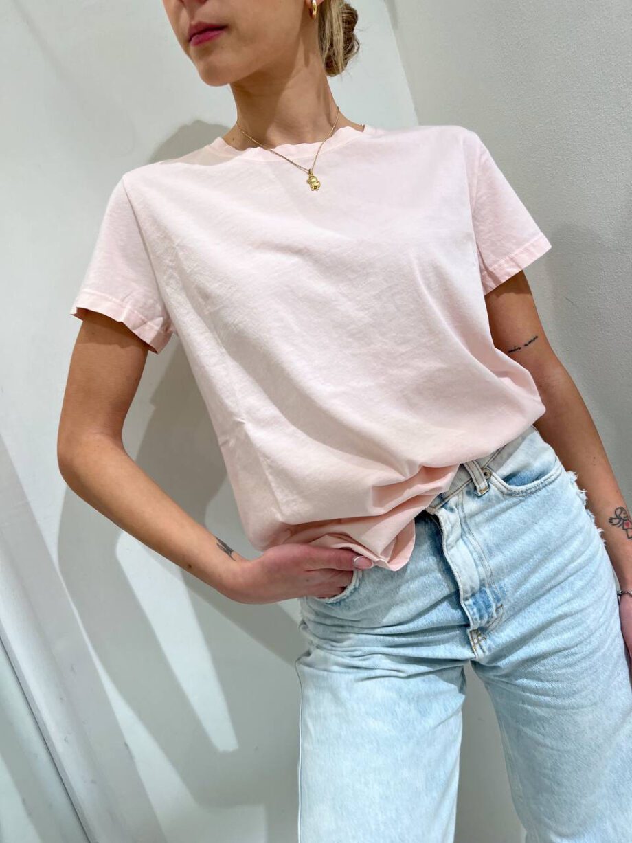 Shop Online T-shirt girocollo basic rosa Vicolo