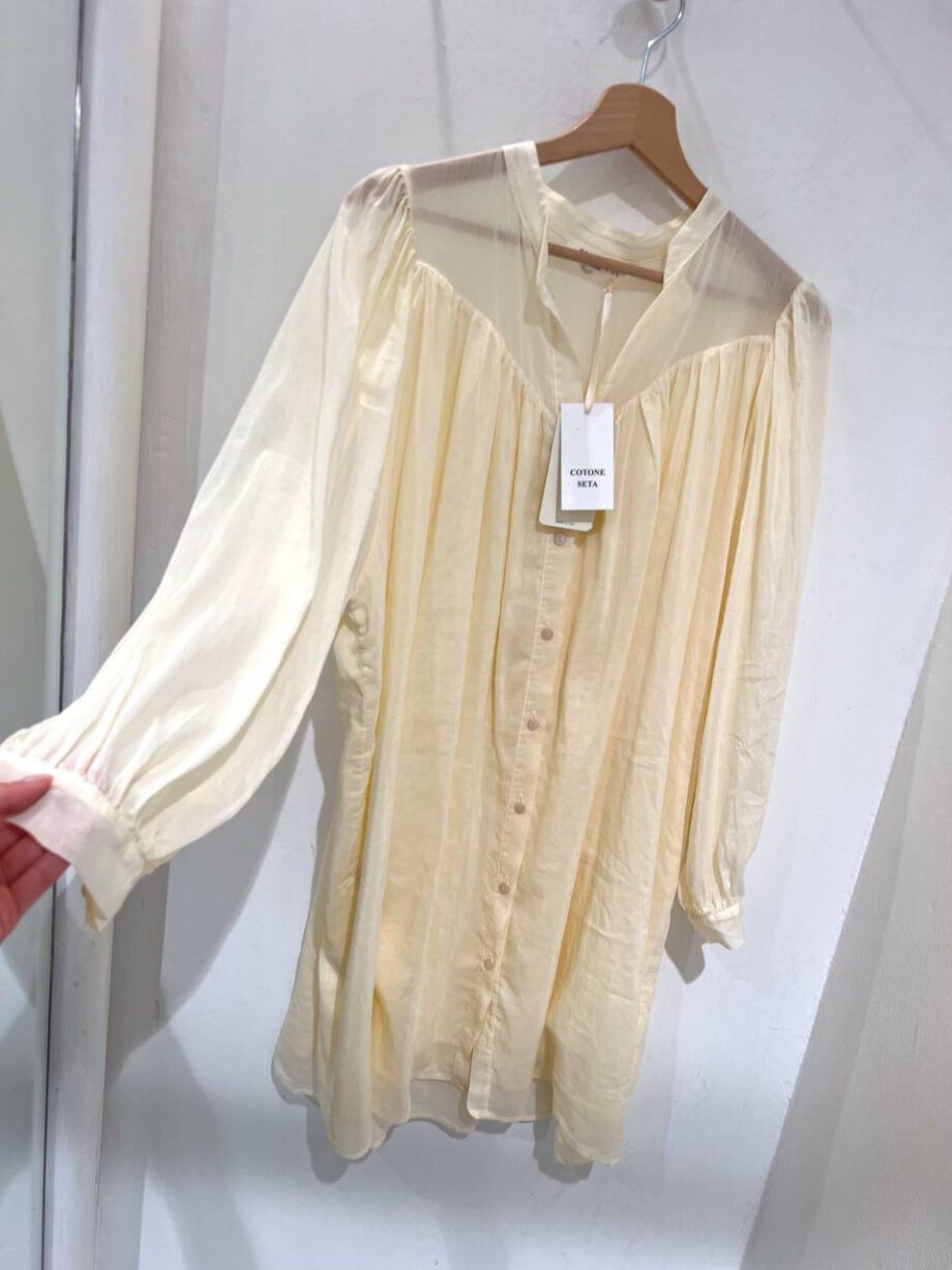 Shop Online Vestito camicia crema in seta Kontatto