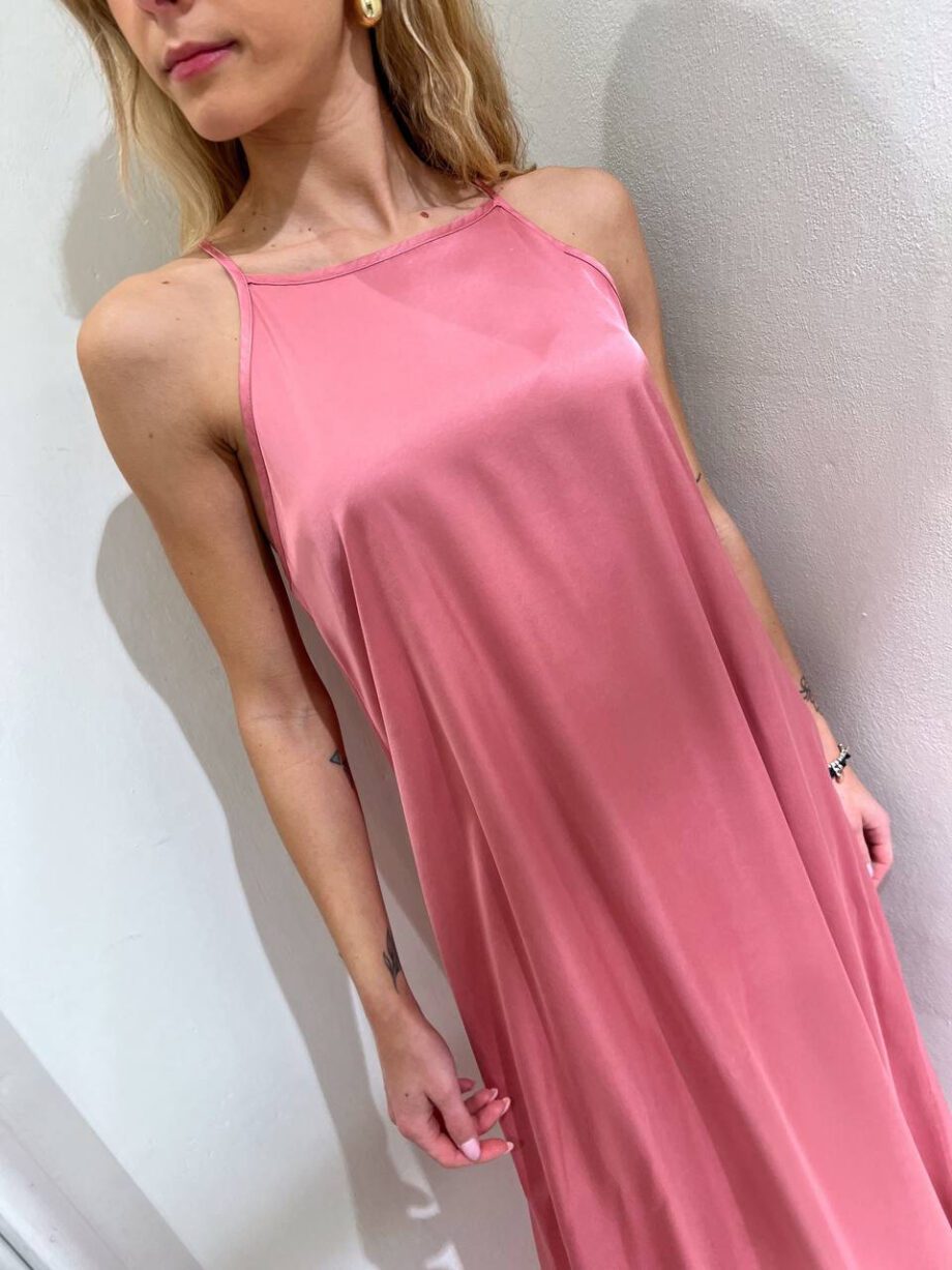 Shop Online Vestito lungo in viscosa rosa bubble HaveOne