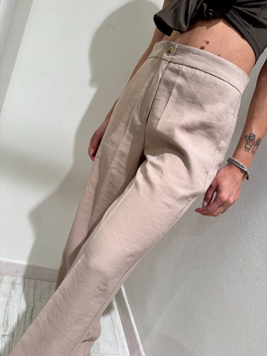 Shop Online Pantalone wide leg sabbia Vicolo