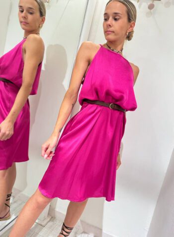 Shop Online Vestito corto in viscosa fucsia Vicolo