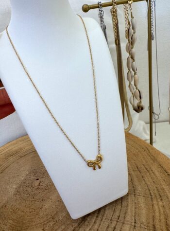 Shop Online Collana sottile con mini fiocco argento