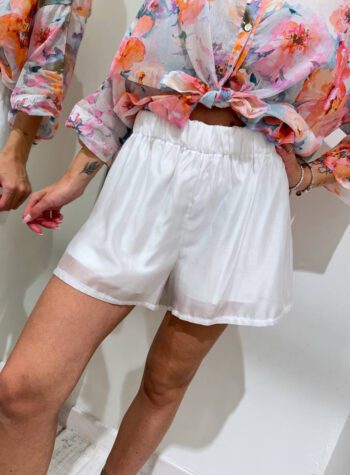 Shop Online Short volant bianco in mussola HaveOne