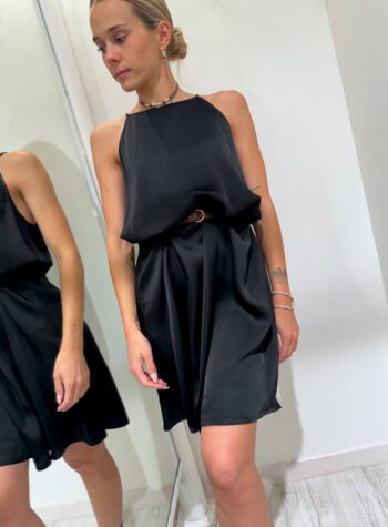 Shop Online Vestito corto in viscosa nero Vicolo