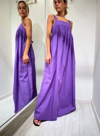 Shop Online Vestito lungo in cotone viola Vicolo