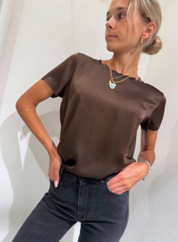 Shop Online T-shirt satin moro in viscosa HaveOne