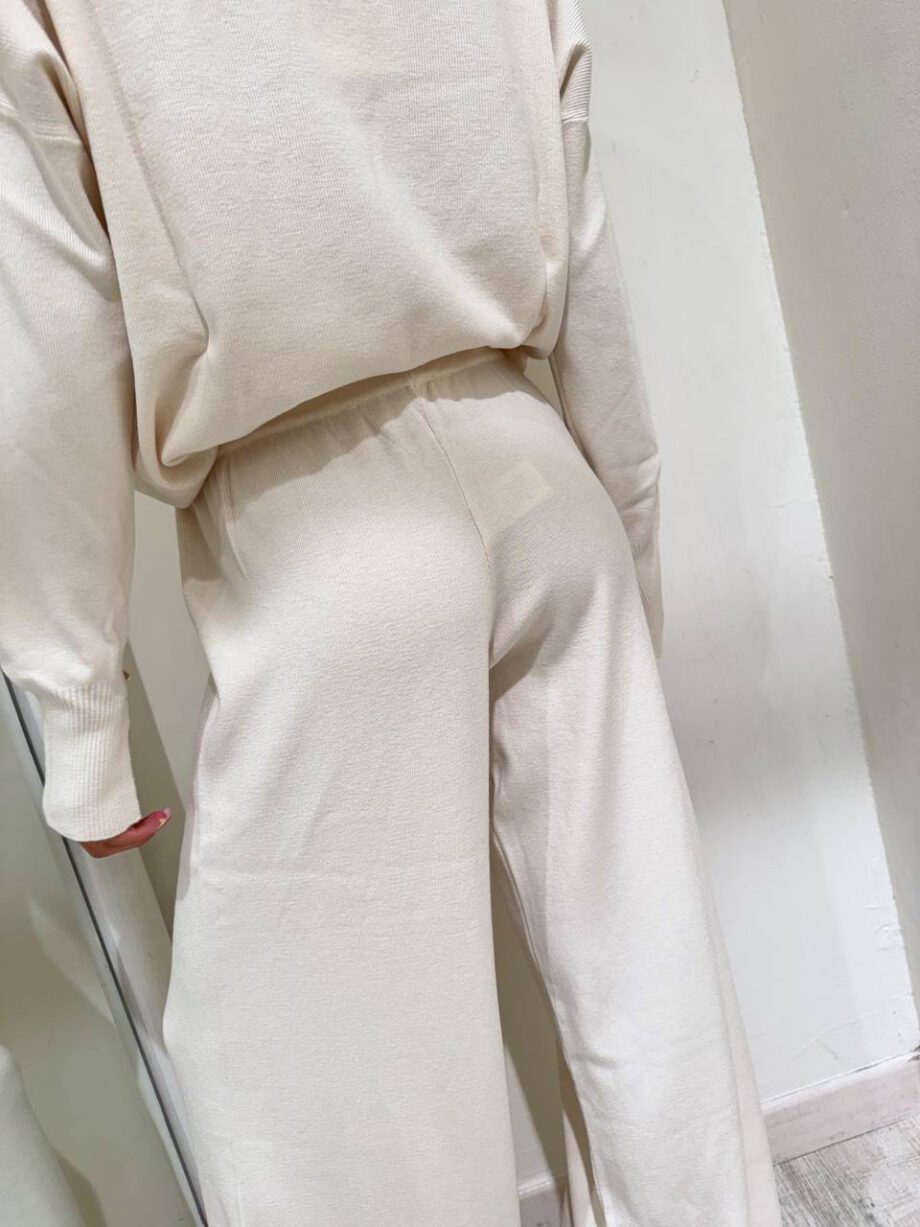 Shop Online Pantalone palazzo in maglia burro Vicolo