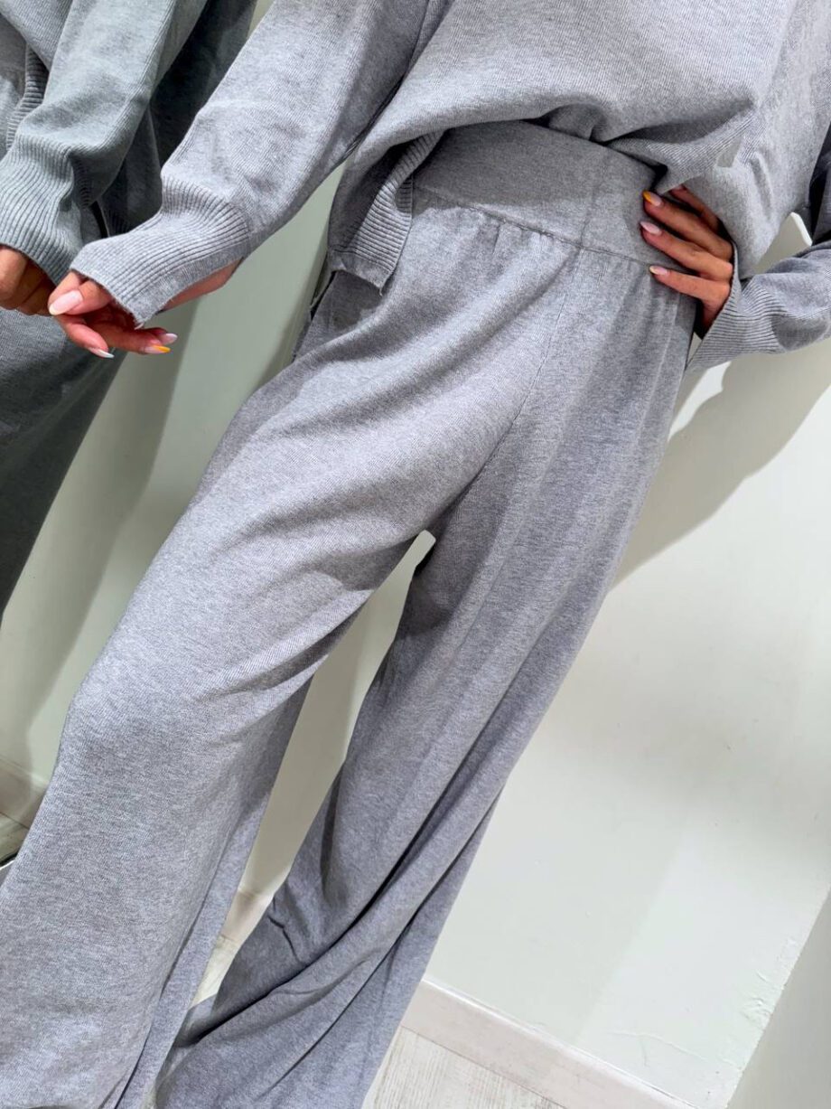 Shop Online Pantalone palazzo in maglia grigio Vicolo