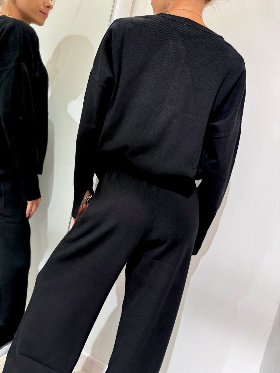 Shop Online Pantalone palazzo in maglia nero Vicolo