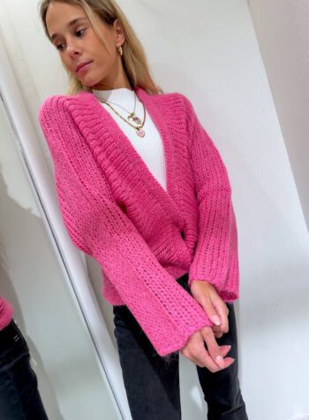 Shop Online Cardigan over in maglia fucsia Kontatto