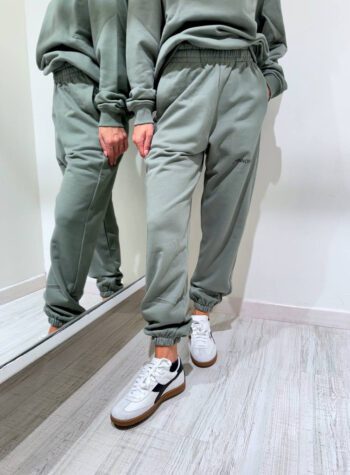 Shop Online Pantalone in felpa basic verde militare Hinnominate