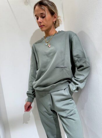 Shop Online Pantalone in felpa basic verde militare Hinnominate