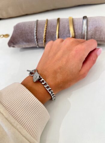 Shop Online Bracciale catena moneta argento