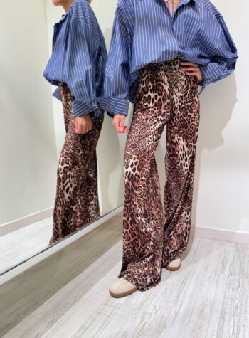 Shop Online Pantalone palazzo fluido maculato Vicolo