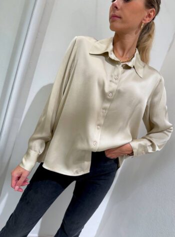 Shop Online Camicia beige in viscosa HaveOne