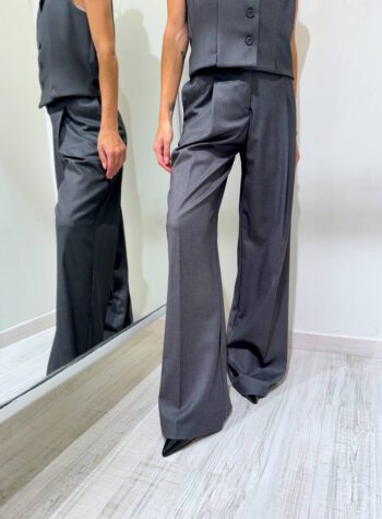 Shop Online Pantalone palazzo antracite con pinces Susy Mix Élite