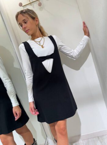 Shop Online Vestito corto nero combinato HaveOne