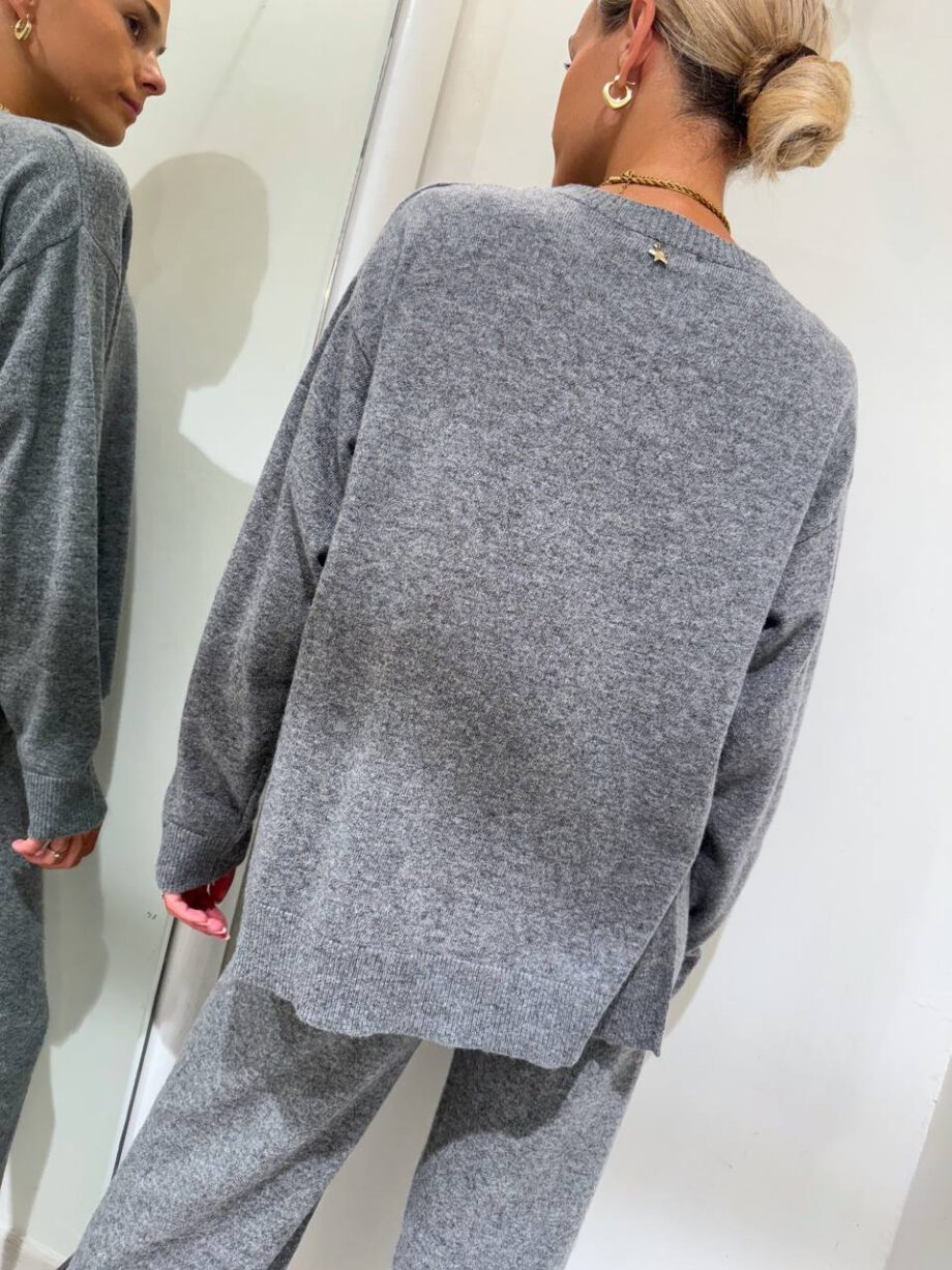 Shop Online Pantalone palazzo in maglia grigio Souvenir