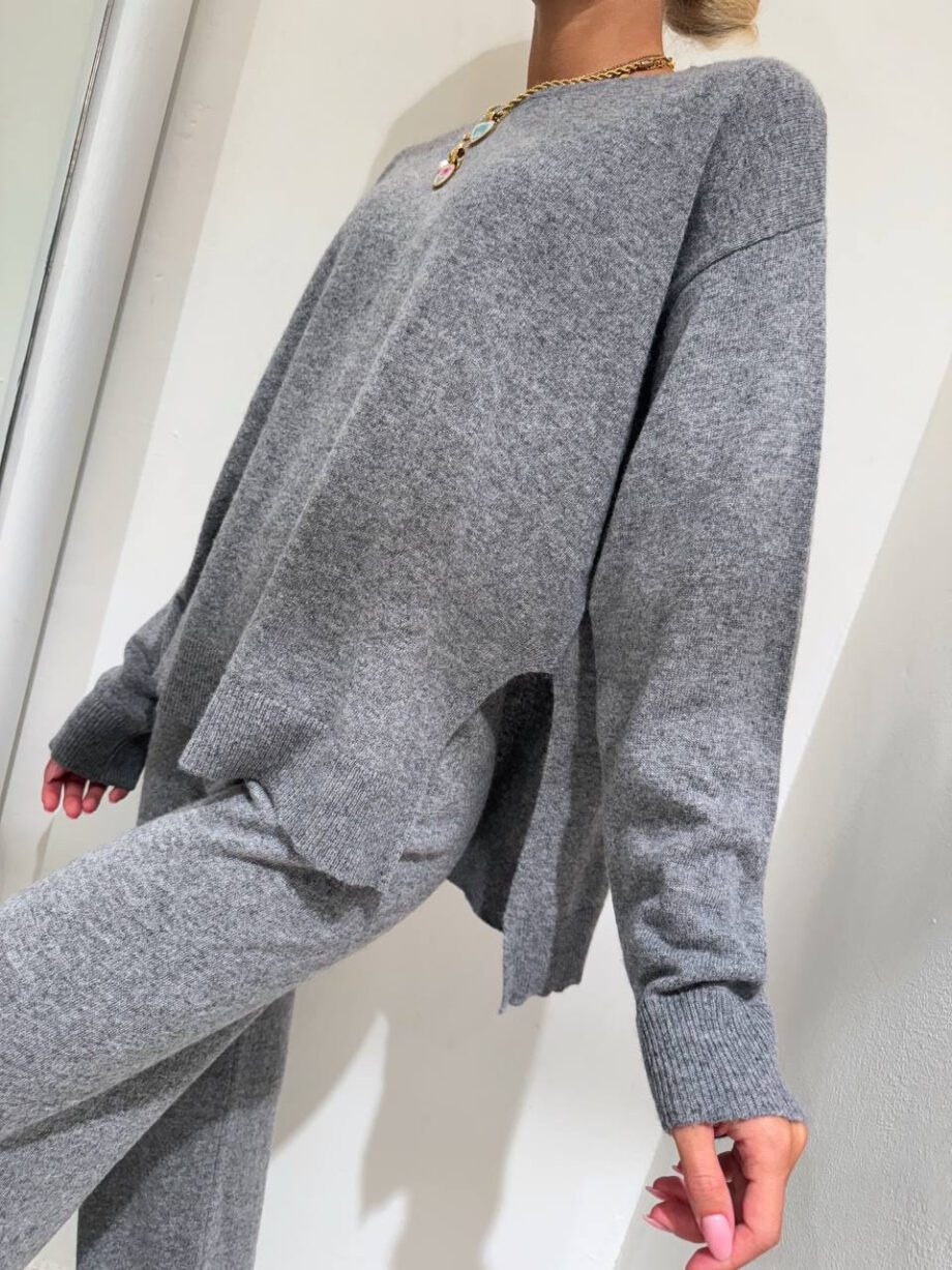 Shop Online Pantalone palazzo in maglia grigio Souvenir