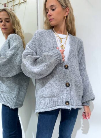 Shop Online Cardigan over in maglia grigio HaveOne