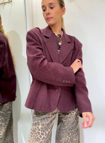 Shop Online Blazer corto oversized bordeaux Vicolo