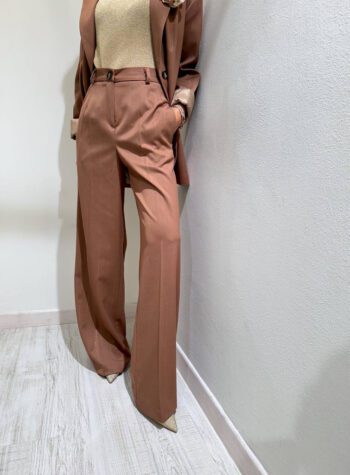 Shop Online Pantalone gessato nocciola lurex HaveOne