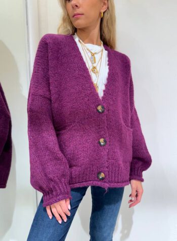 Shop Online Cardigan over in maglia magenta HaveOne