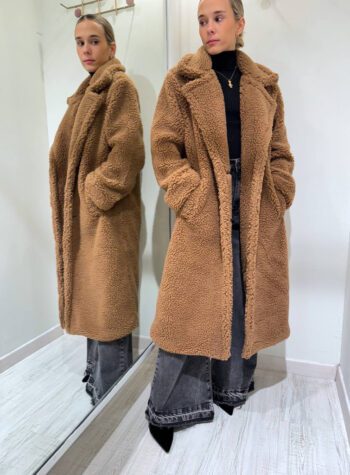 Shop Online Cappotto teddy lungo nocciola Susy Mix