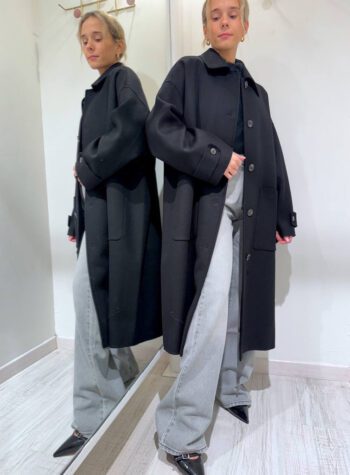 Shop Online Cappotto Hand Made oversize nero Vicolo