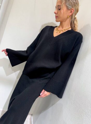 Shop Online Gonna lunga in maglia nera Vicolo