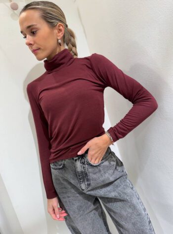 Shop Online Dolcevita leggero bordeaux in viscosa Kontatto