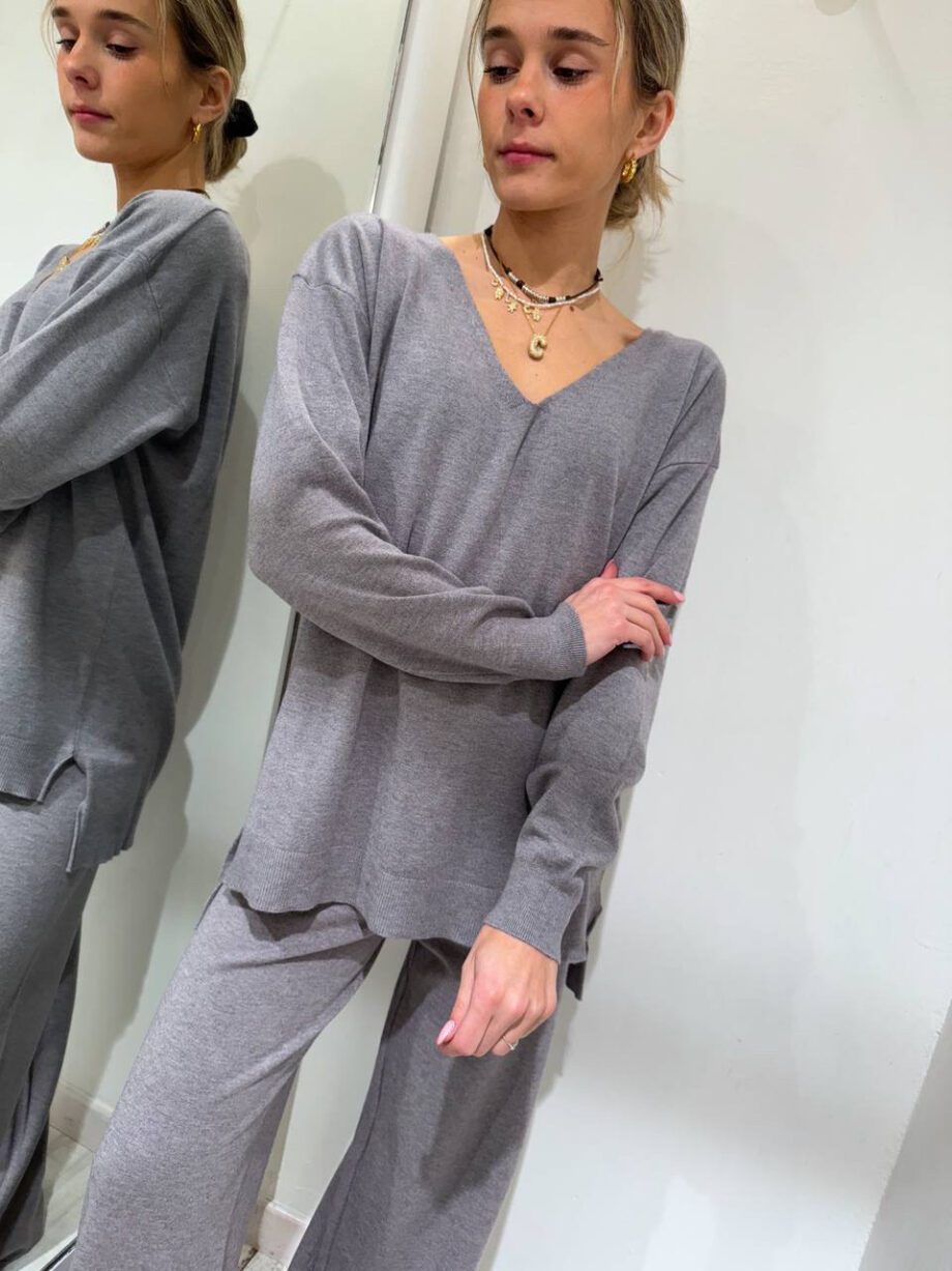 Shop Online Coordinato in maglia grigio HaveOne