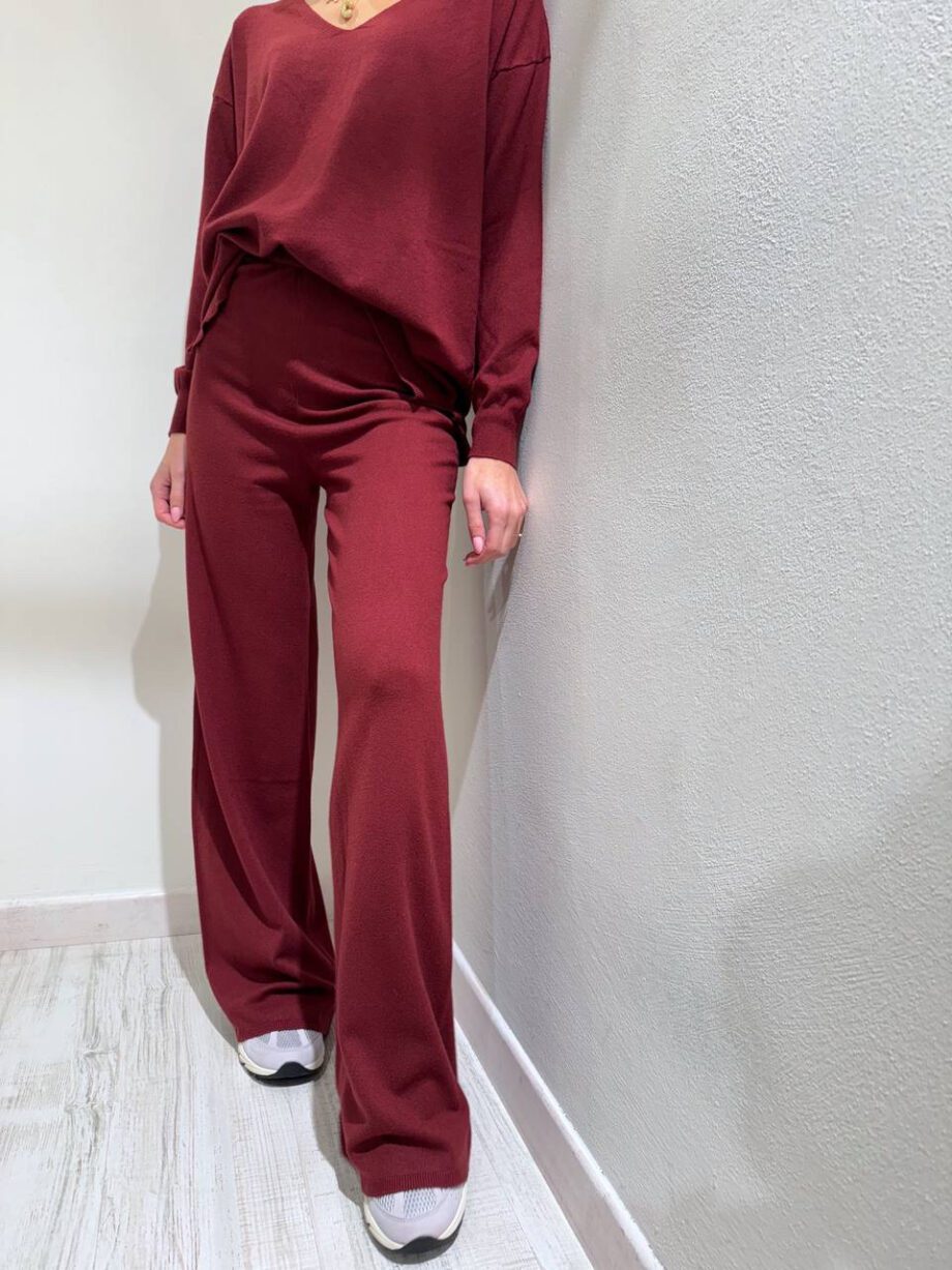 Shop Online Coordinato in maglia bordeaux HaveOne