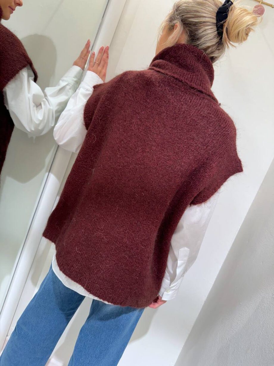 Shop Online Gilet oversize bordeaux rombo HaveOne