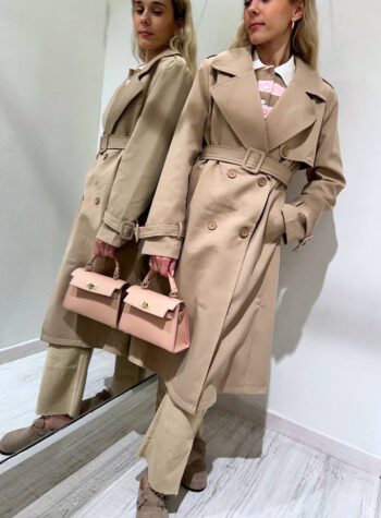 Shop Online Trench beige con cintura Vicolo