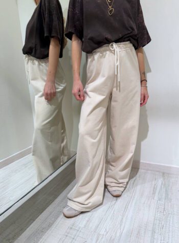 Shop Online Pantalone in felpa palazzo burro Vicolo