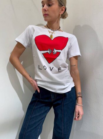 Shop Online T-shirt bianca stampa Love HaveOne