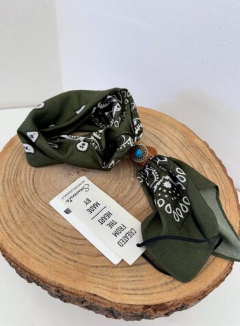 Shop Online Foulard fantasia verde militare Souvenir