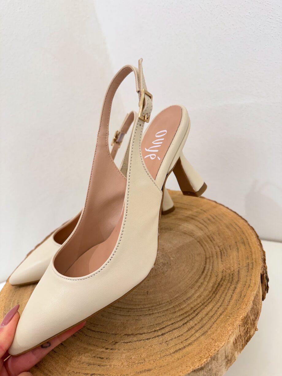 Shop Online Slingback avorio in pelle Ovyè