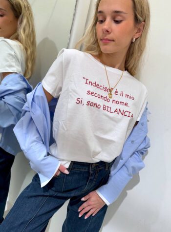 Shop Online T-shirt basic bianca Bilancia Vicolo