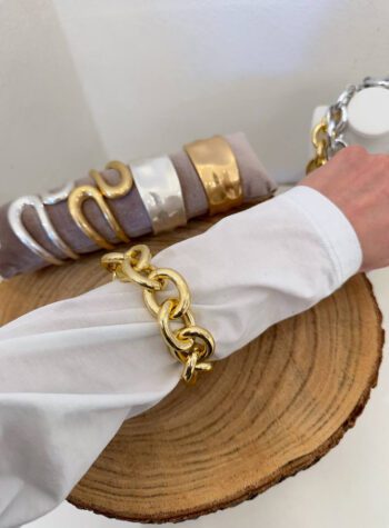 Shop Online Bracciale maxi catena oro